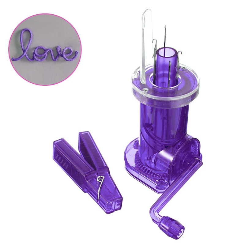 

1PC Hand-operated Embellish-Knit Knitting Machine DIY Creative Hand-operated Spool Knitter Wool Winder Embellish Craft Bracelet