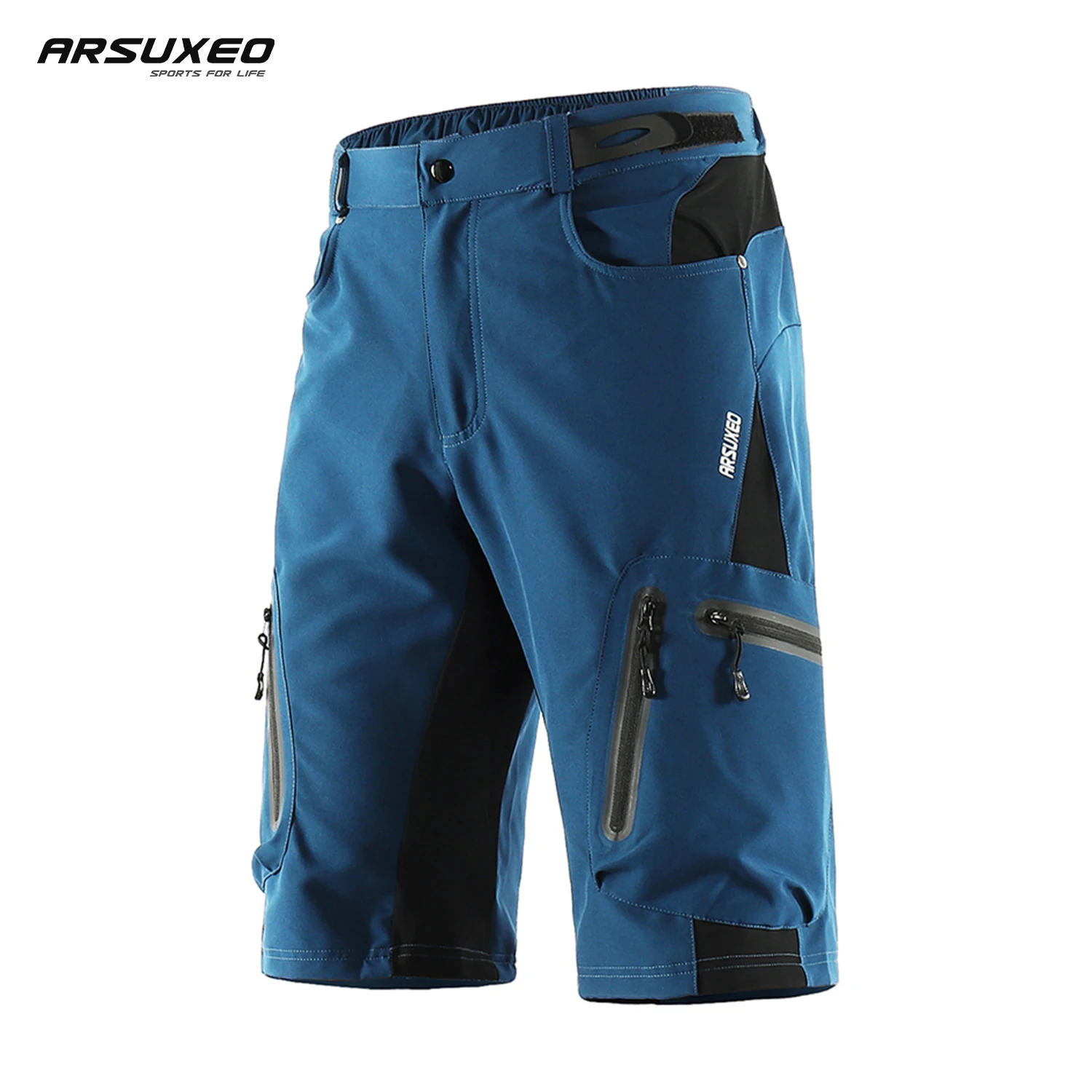 

ARSUXEO Men's Cycling Shorts Outdoor Sports MTB Shorts Mountain Bike Bicycle Shorts Pro Racing Breathable Loose Fit Reflective