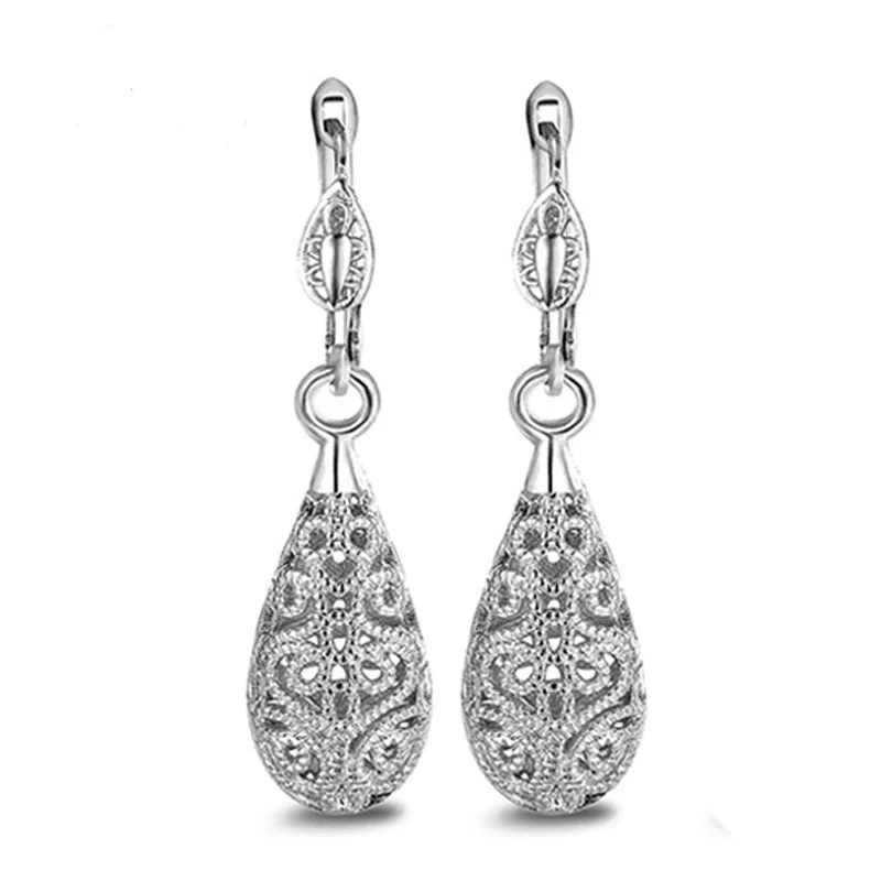 

Женские винтажные серьги Boucle D'oreille, крупные серьги-подвески в виде цветов с гравировкой, 925