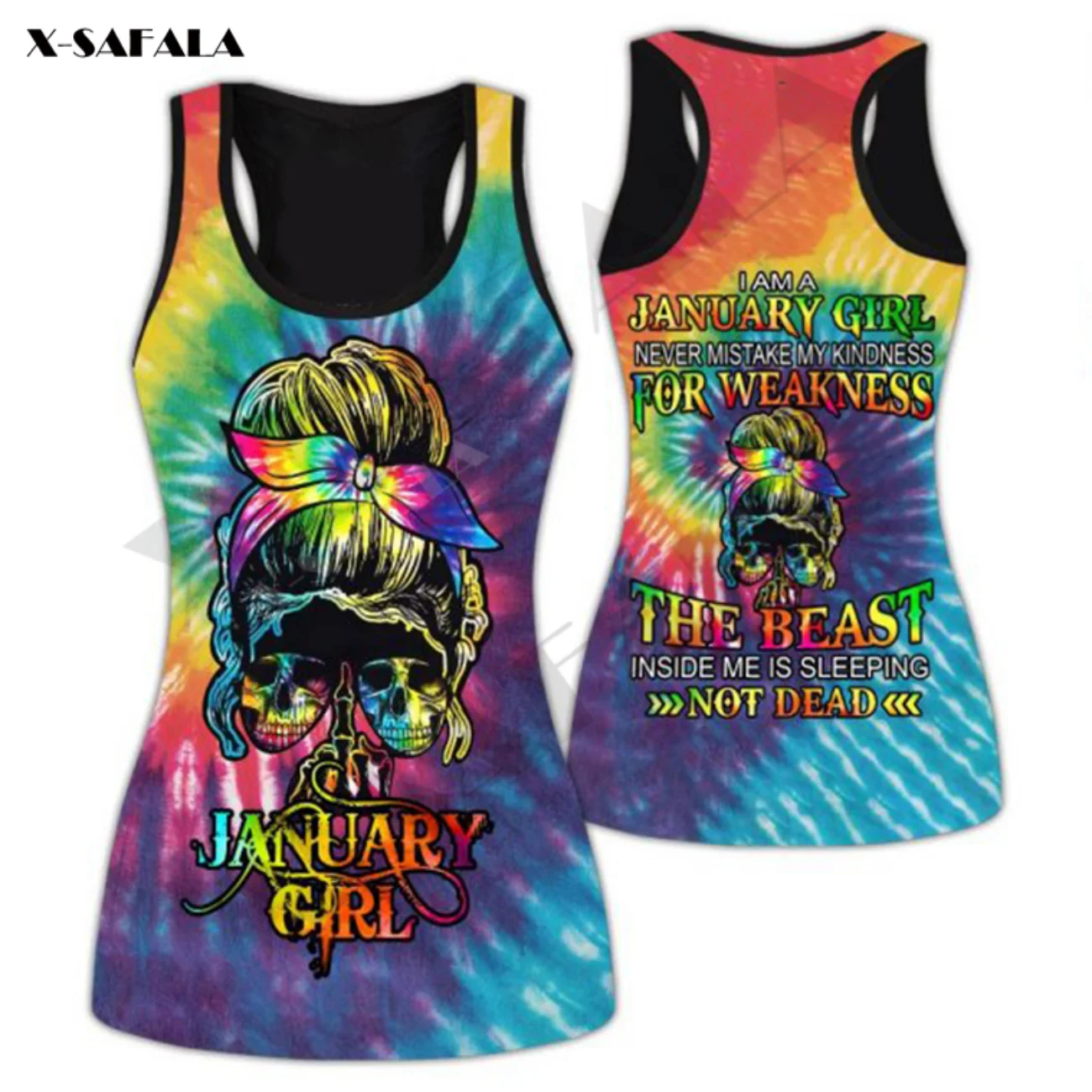 

Trippy Girl Custom Birthday Text Name 3D Double-Sided Print Women Yoga Set Hollow Out Tank Top Leggings Outfit Middle Waist