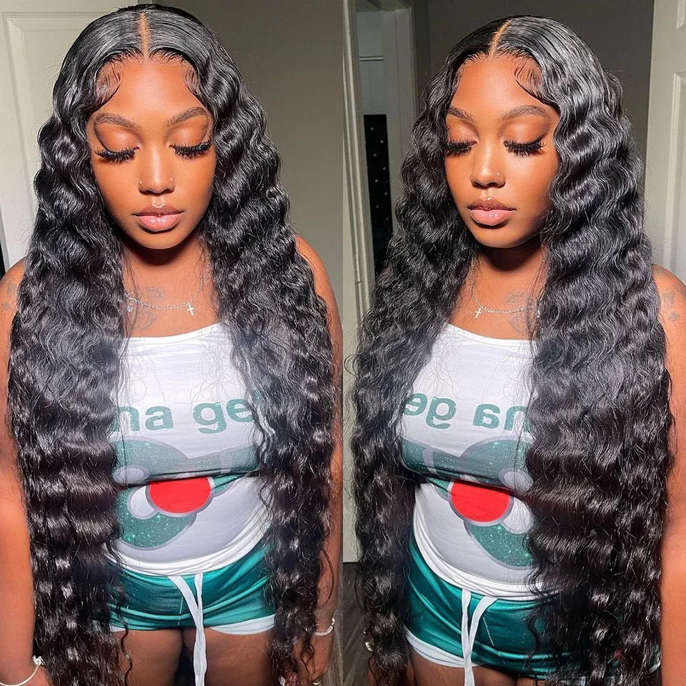 

SVT Loose Deep Wave Lace Frontal Wig 13x4 Lace Front Wigs Human Hair Wig For Women Indian Hair 4x4 Closure Wig Wet And Wavy Wig