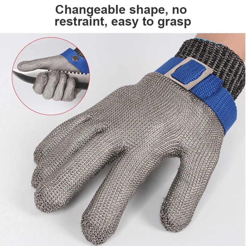

Stainless Steel Gloves Anti-cut Safety Cut Resistant Hand Protective Metal Meat Mesh Glove For Butcher Wire Knife Proof Stab