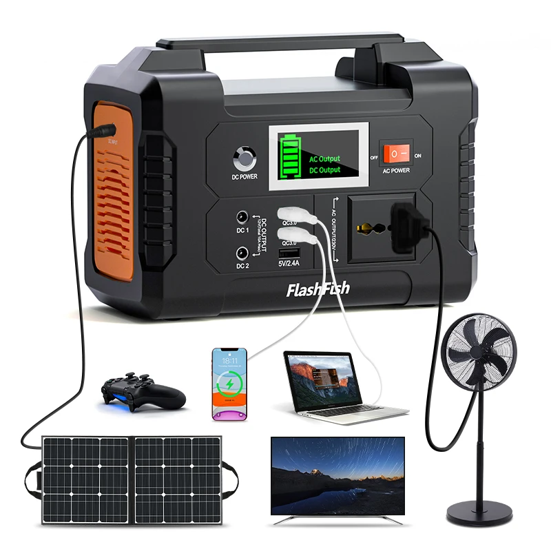 

FF Flashfish Cheap Price Small 200W Lithium Energy Storage Outdoor Power Bank Station Back Up Portable Solar Generator