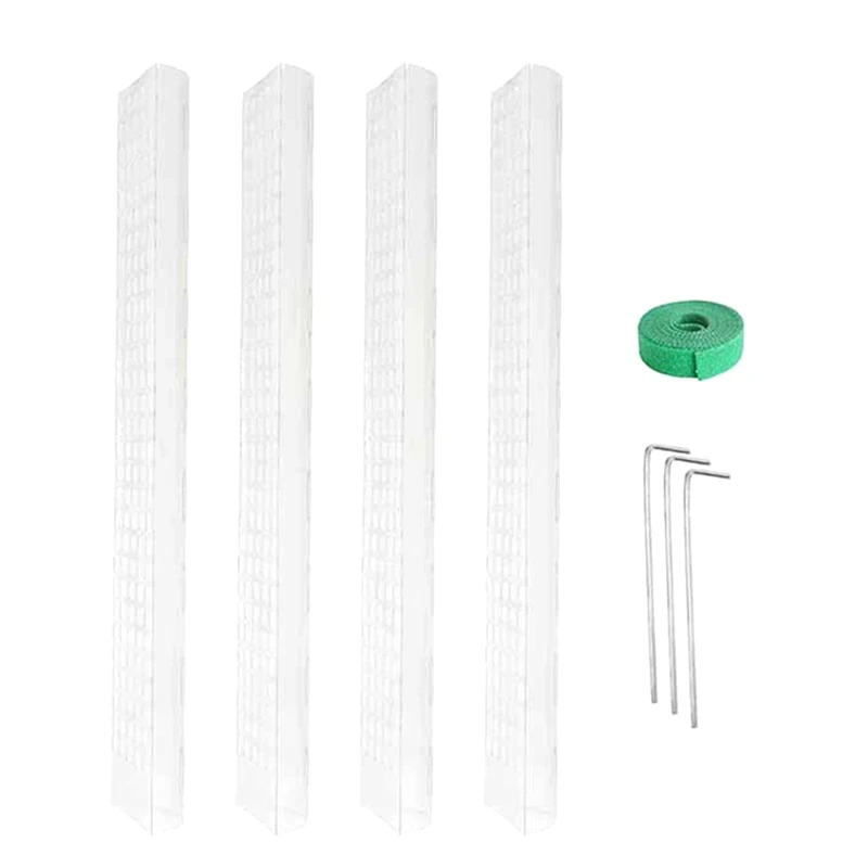 4 шт. 24 дюйма пластиковый столб для мха штабелируемая опора растений монстера