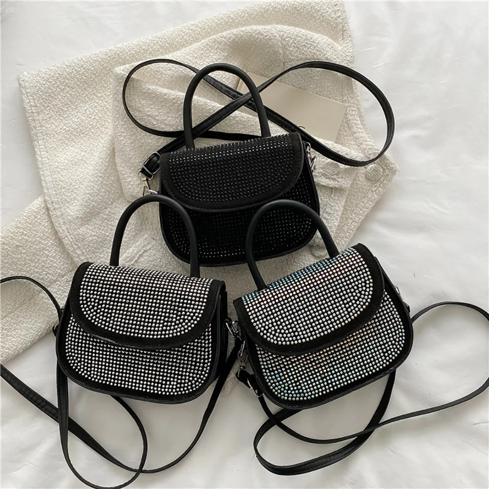 

Модные кожаные сумки на плечо Стразы, маленькие кошельки через плечо с бриллиантами, женские уличные деловые сумки для путешествий