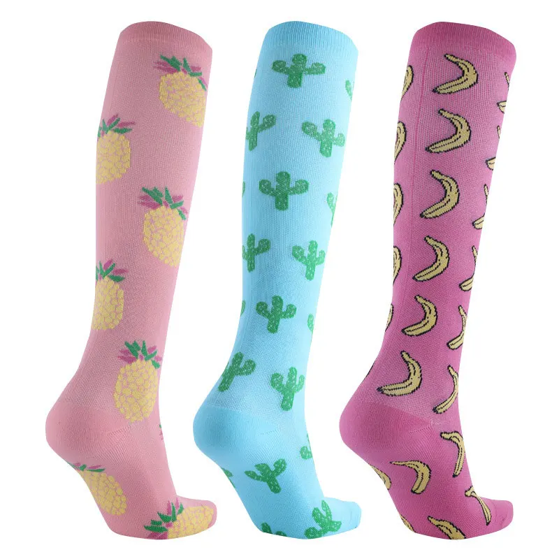 

1 Pair Cute Sweet Fruit Printed Running Stockings Universal Casual Outdoor Sport Compression Socks Comfortable Pressure Sock