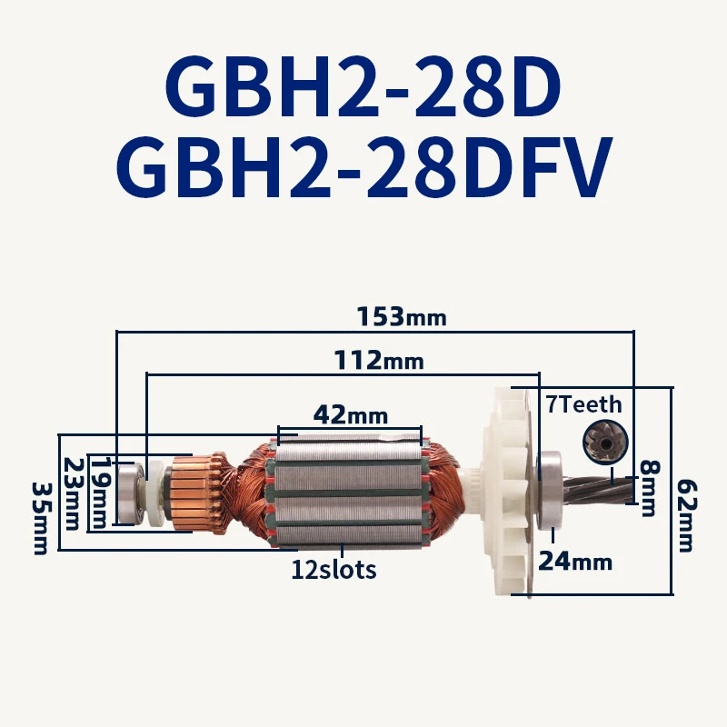 AC220-240V арматура статора аксессуары для Bosch GBH2-28D 2-28DFV молоток ротор арматуры якорь катушки статора замена