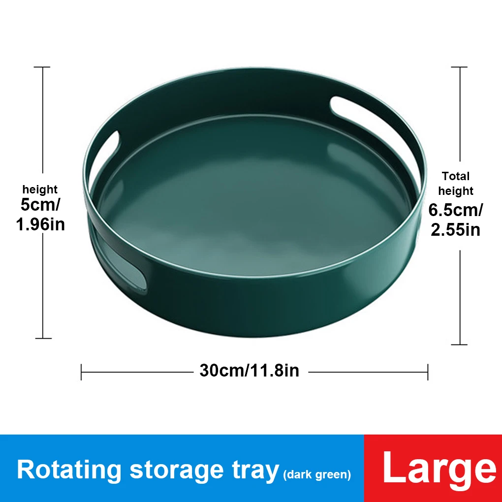 

Rotating Rack Salt Spice Bottle Beverage Turntable Shelf Storage Organizer Bedroom Dining Room Tray Green Large