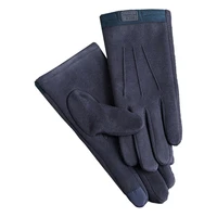 male gloves full fingers long lasting wear resistant winter suede touch screen cycling gloves driving gloves for skiing