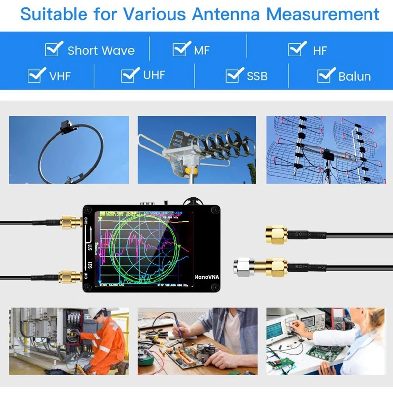 Используется для векторного анализатора сети Nanovna пресс-экран Hf Vhf UHF 50 кГц-900 МГц