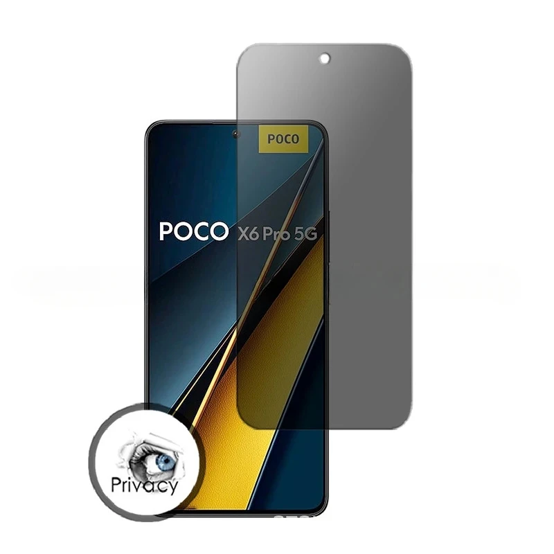 Закаленное стекло для Xiaomi POCO X6 Pro 2 шт. антишпионская Защитная пленка - Цена: 461