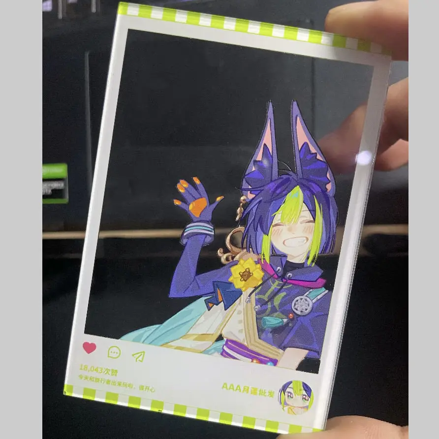 Аниме игра Genshin Impact Tignari косплей акриловый кирпич прозрачные аксессуары для карт