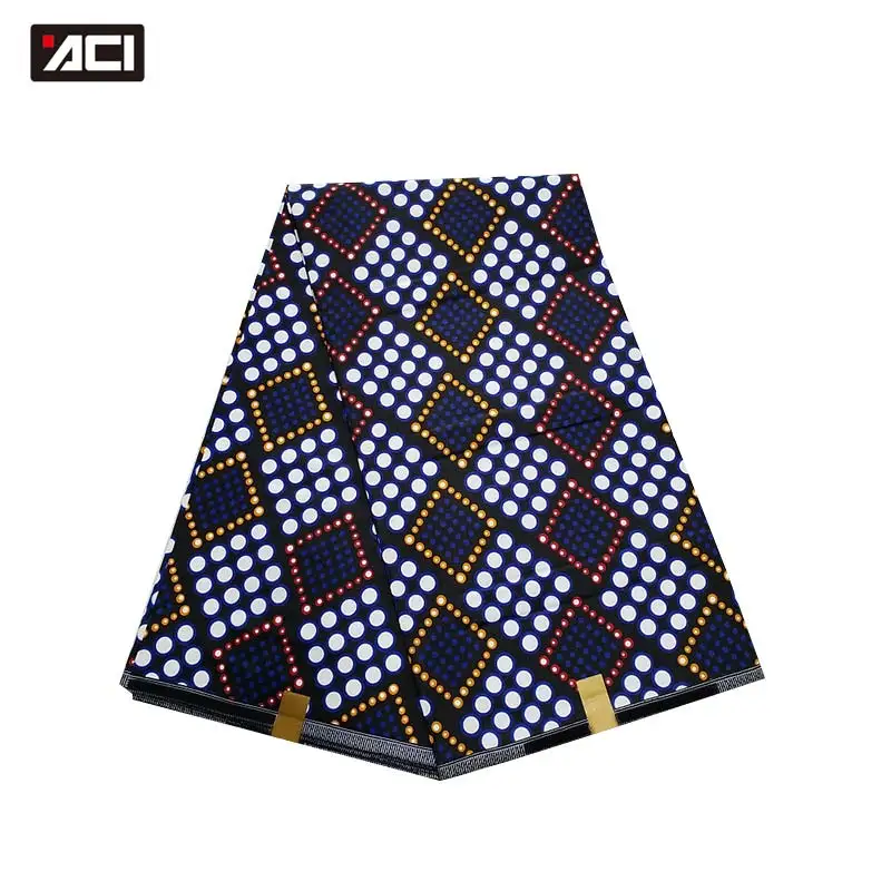 

ACI Loincloth Fabric African Wax Ankara Fabric High Quality Veritable African Real Wax Prints Fabric 6 Yards/Piece For Wedding