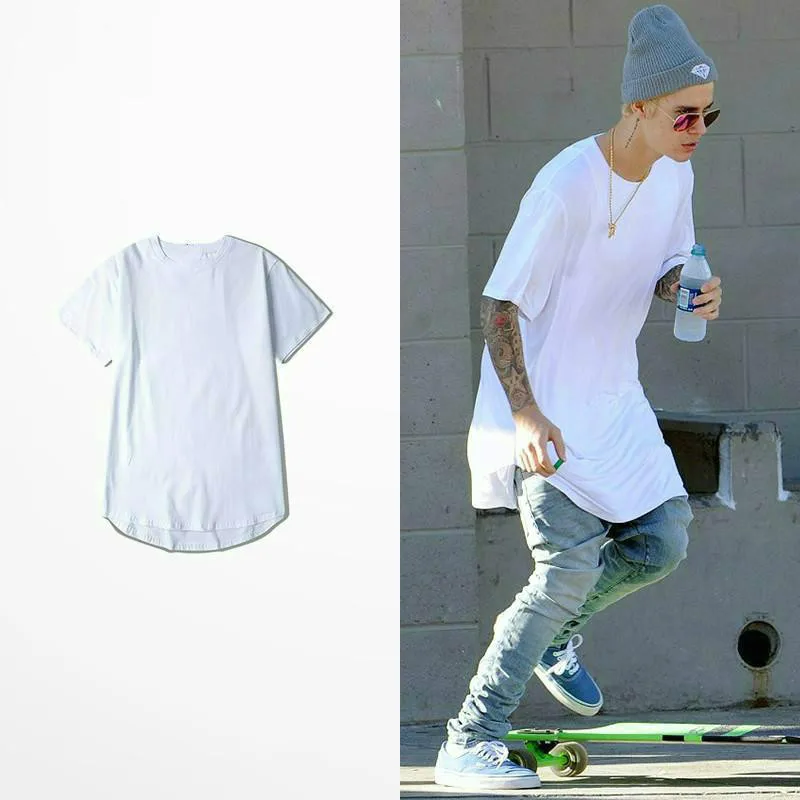 

Kanye West T-shirt Cotton Hip Hop Locomotive Down Arc Long T Shirt Men Justin Bieber Casual Wear Tee Bigbang Gd Rcok