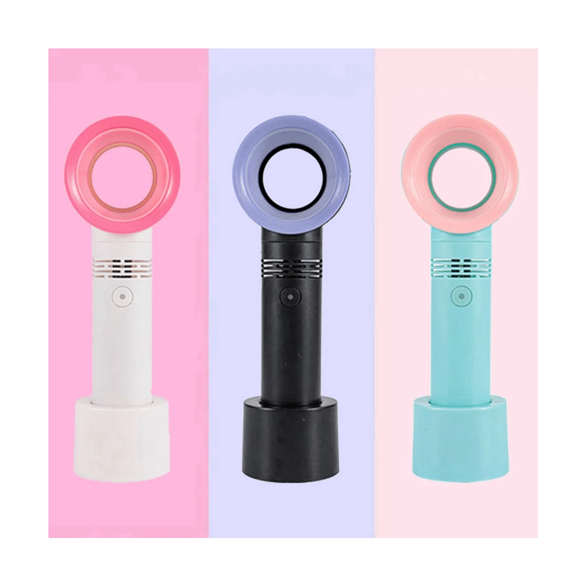

Rechargeable Mini Hand Fan Small Battery Fan Bladeless & Portable Fan for Travel, Camping, Bedroom & Desk (Black)