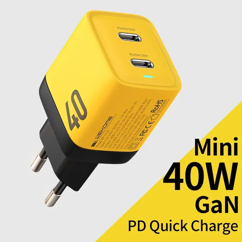 

Зарядное устройство с USB Type-C и поддержкой быстрой зарядки, 40 Вт