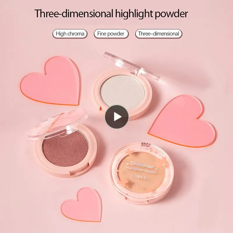 

Monochrome Shimmer Highlighters Powder Glitter High Gloss Shiny Eye Shadow Blusher Contouring Makeup Platte Brighten Skin Tone