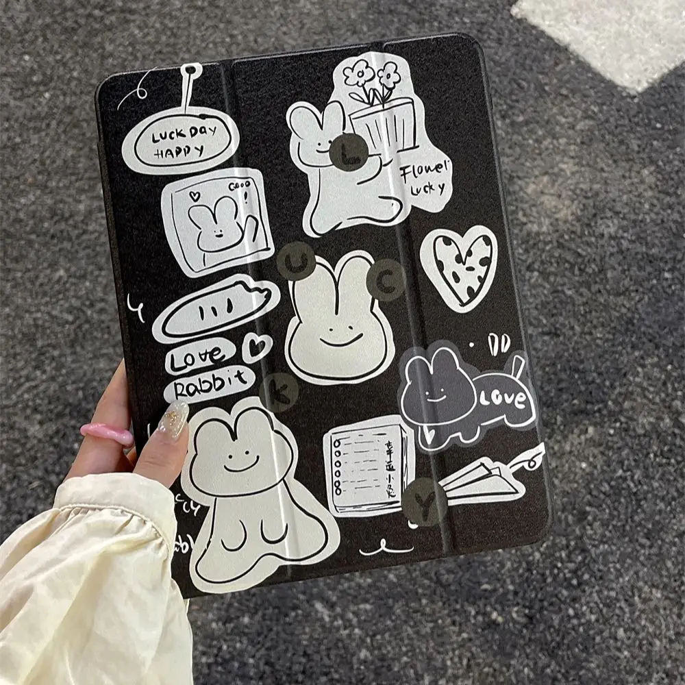 

360 Degree Rotation Cute Cartoon Case for IPad 9.7 10.2 10.5 11 12.9 Inch 2021 Mini 6 Air 5 4 Cover with apple Pencil Slot Holde