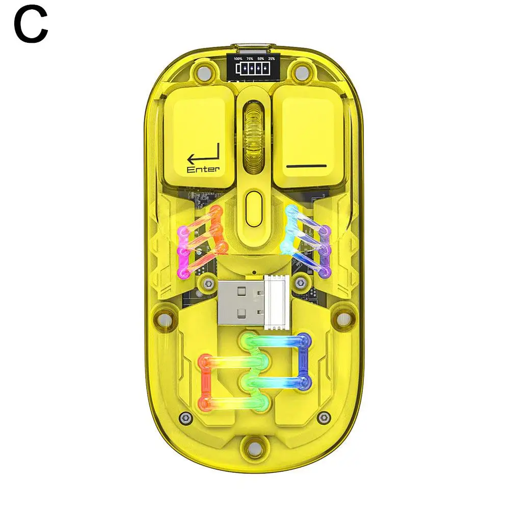 Эргономичная Bluetooth-мышь беспроводная Двухрежимная мышь Rgb механическая