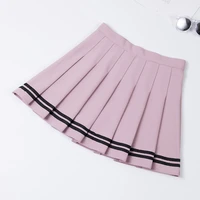 korean fashion stretch skirt womens fashion high waist black kawaii embroidery short harajuku pleated a line summer mini skirt