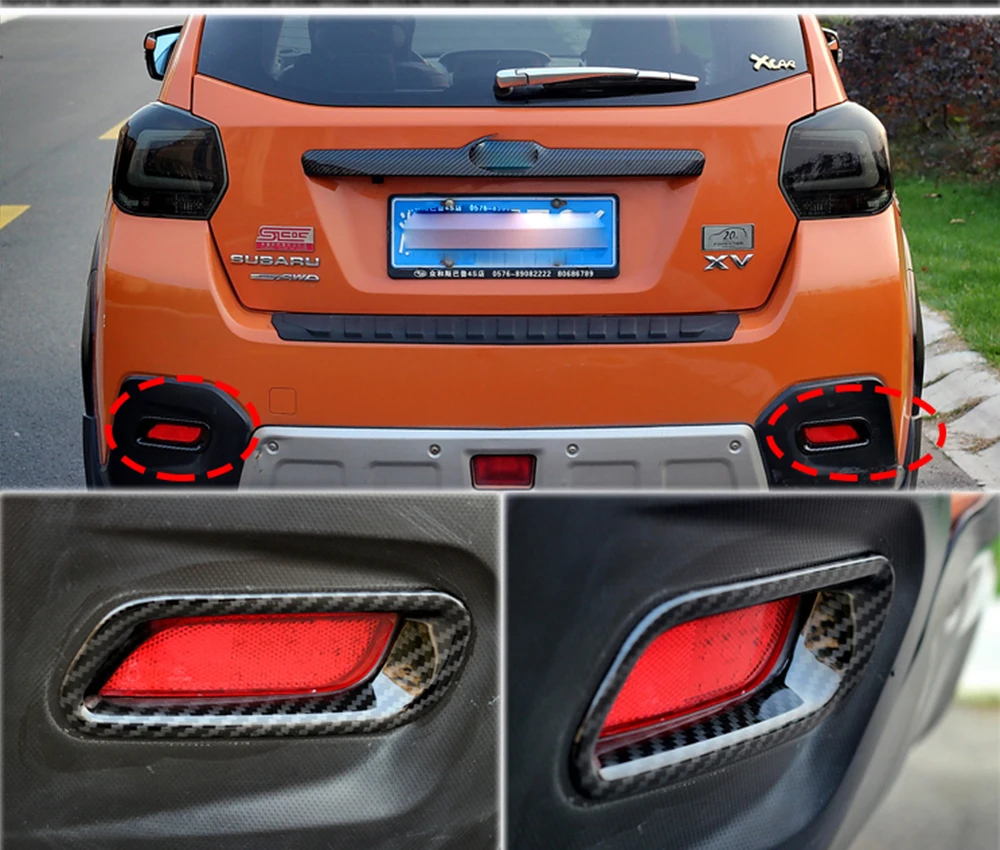 

For Subaru XV 2012 2013 2014 2015 ABS Car Front Or Rear Bumper Fog Lamp light Frame Cover Sticker Trim Car Styling Auto Parts
