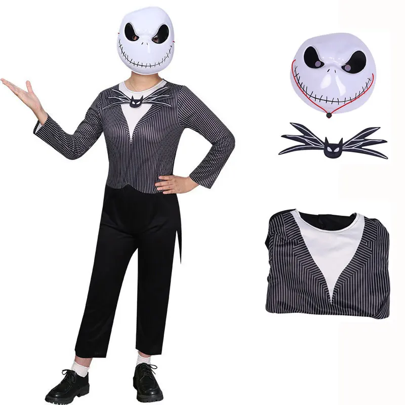 Детский классический костюм Кошмар перед Рождеством J-Jack Skellington для косплея