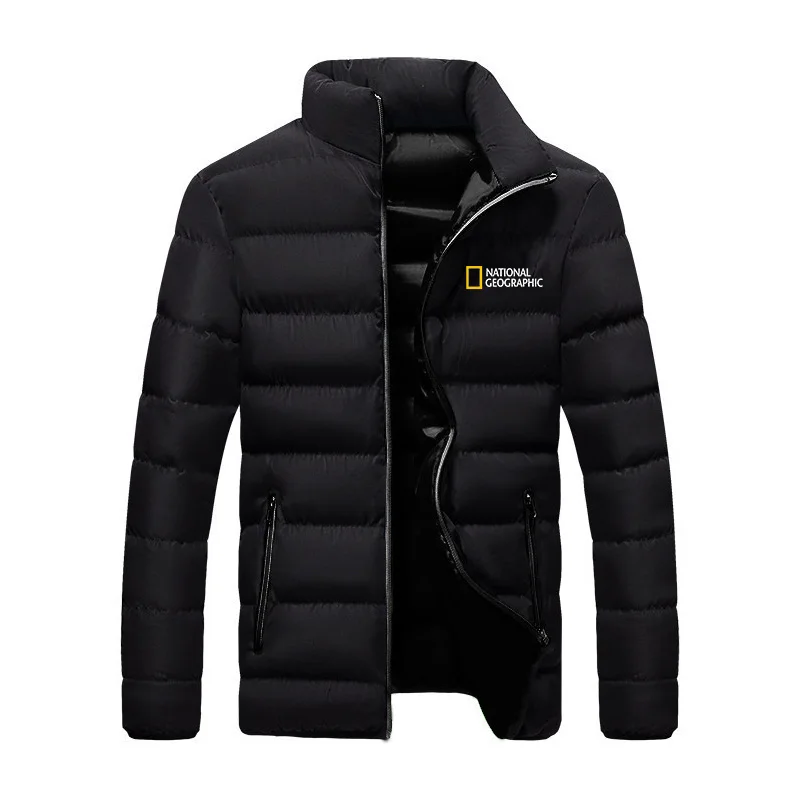 

Nationals Geographics Fall Winter Men Jackets Warm Thick Coats Men's Slim, Stand-up Collar, Zipper, Windproof, Casual Jacket