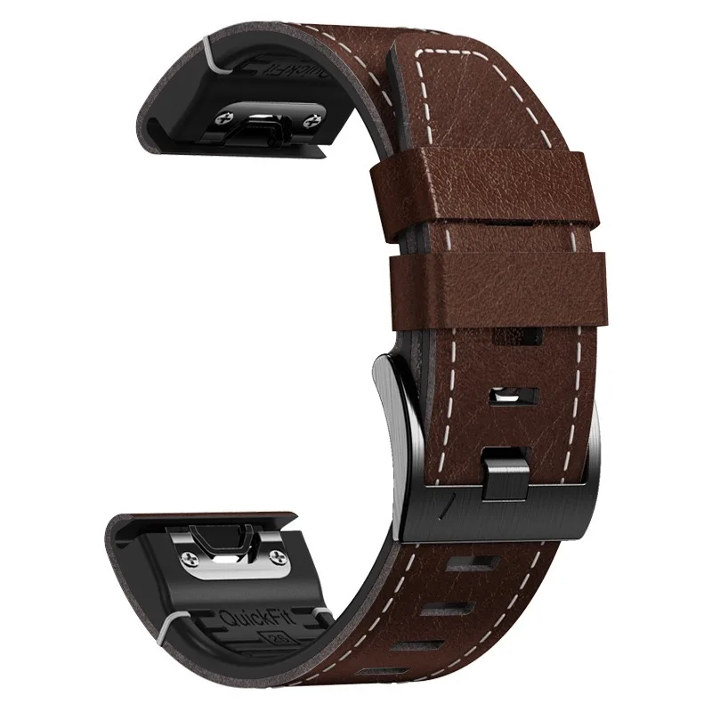 Кожаный ремешок для часов Garmin Fenix 8/7/7/7X/6/6X/5X/5 Plus Forerunner 965/955/935/745 Epix Pro Gen 2