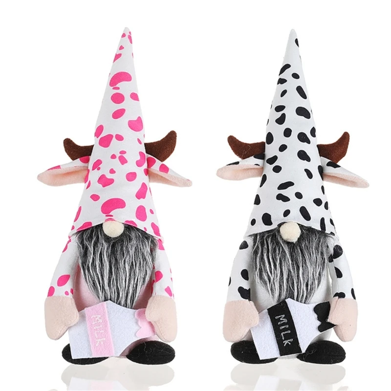 X6HD Многофункциональная корова с бутылкой молока Gnome Girl Boys Holiday Wedding
