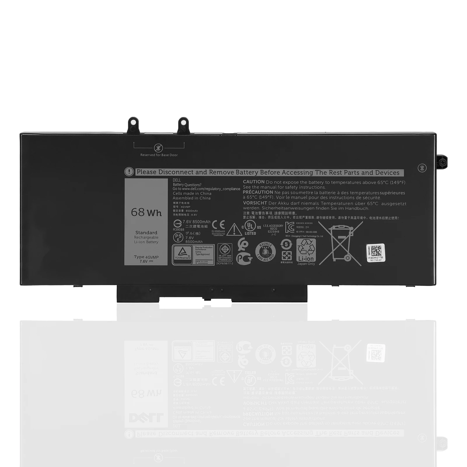 YOOFAN 4gvmp 7 6 V 68Wh Аккумулятор для ноутбука Dell Latitude 5400 5410 5500 Precision 3540 3550 Inspiron 7590 2-в-1