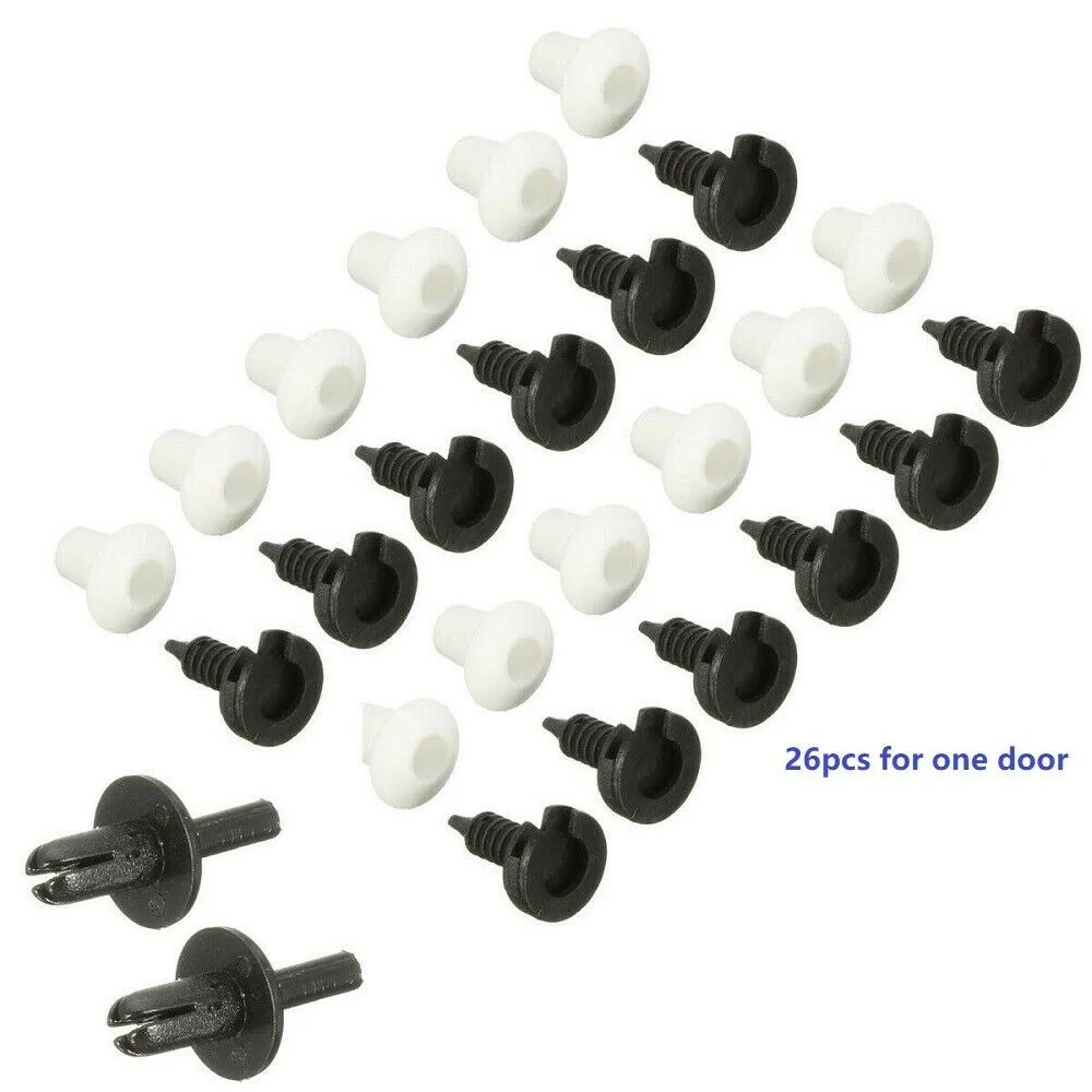 

26Pcs Car Clips Fastener Screws Door Card Trim Clips Panel Clips Fastener For Land Rover Defender Universal Car Accessories