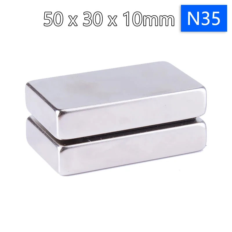 

N35 Neodymium Magnet Bar 50x30x10mm Samll Rectangle Rare Earth NdFeB Magnets Super Powerful Strong Permanent Magnetic Strip