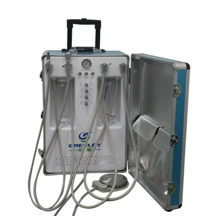 

Portable Dental Turbine Unit Air Compressor Suction with water bottle