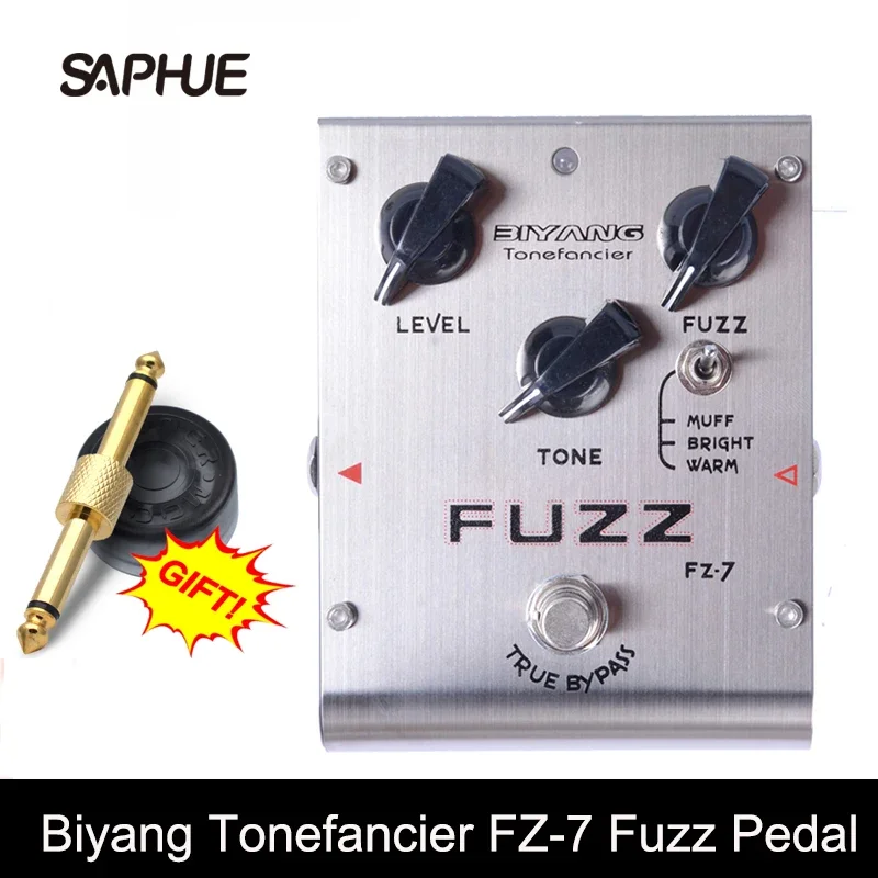 Педаль эффектов для бас-гитары Biyang-FZ-7 эффект пуха True Bypass золотой разъем педали 3