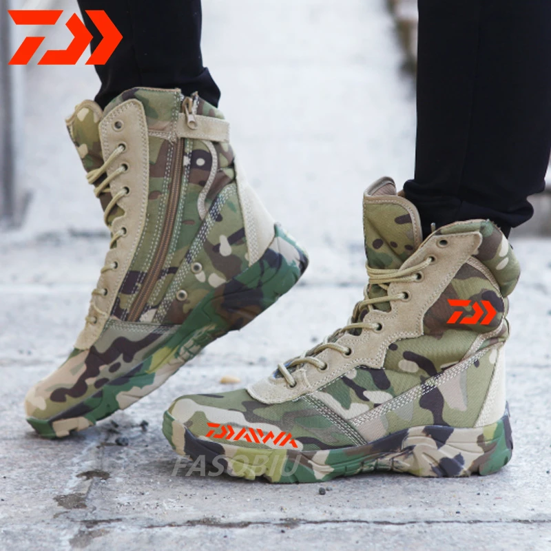 

2023 Daiwa Men's Fishing Shoes Autumn Winter Outdoor Sport Non-slip Breathable Mountain Boots Waterproof Climbing Fishing Shoes