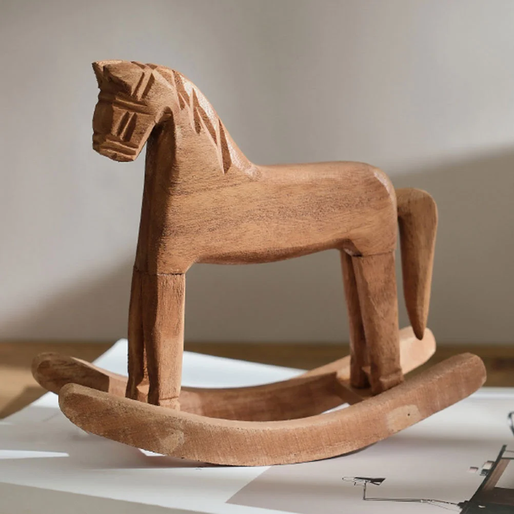 Миниатюрные животные рок-лошадь настольное украшение украшение-качалка