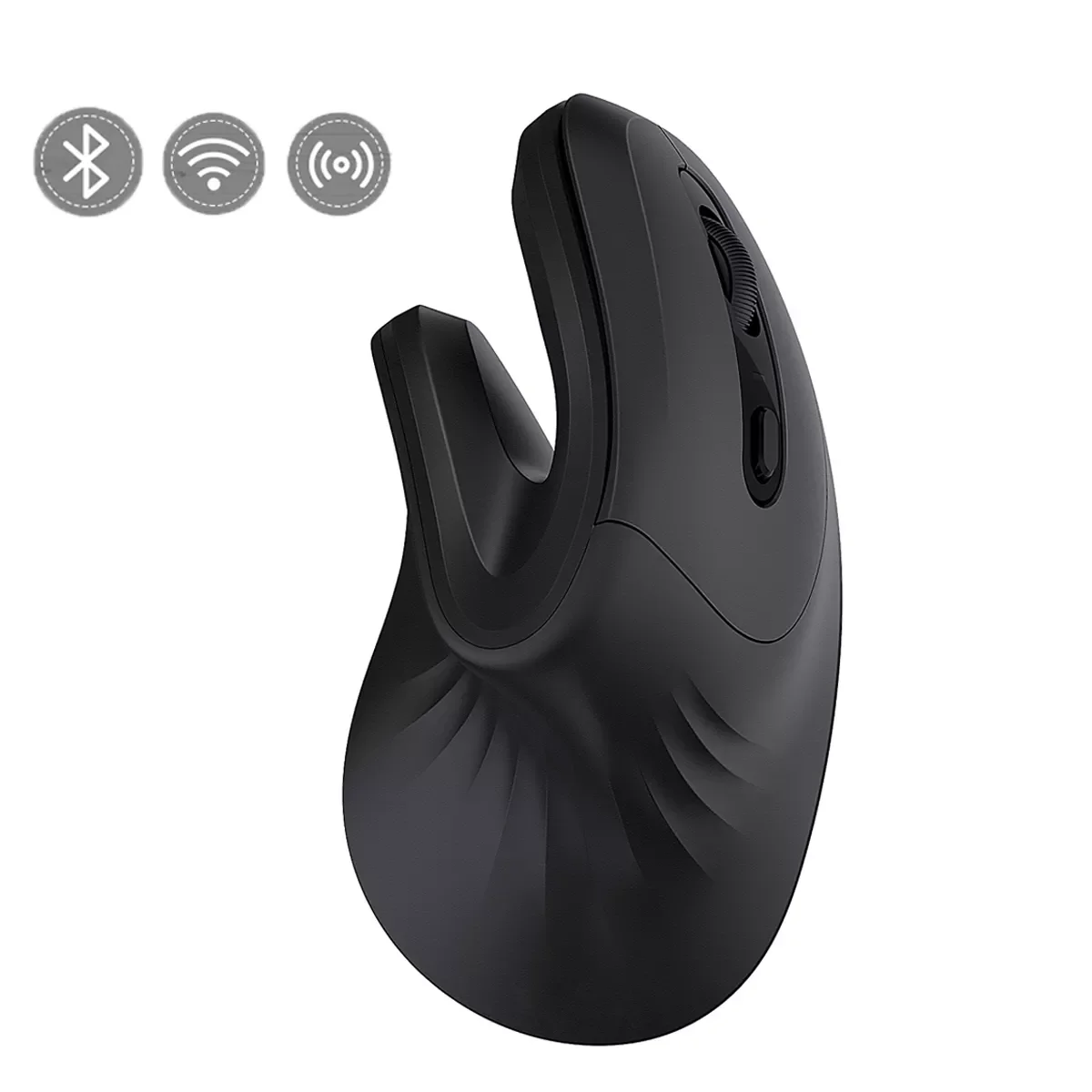 

Bluetooth 4.0 Ergonomic Wireless Mouse 2.4G Optical Vertical Mice For Computer PC Notebook 1000 1600 2400 DPI Black