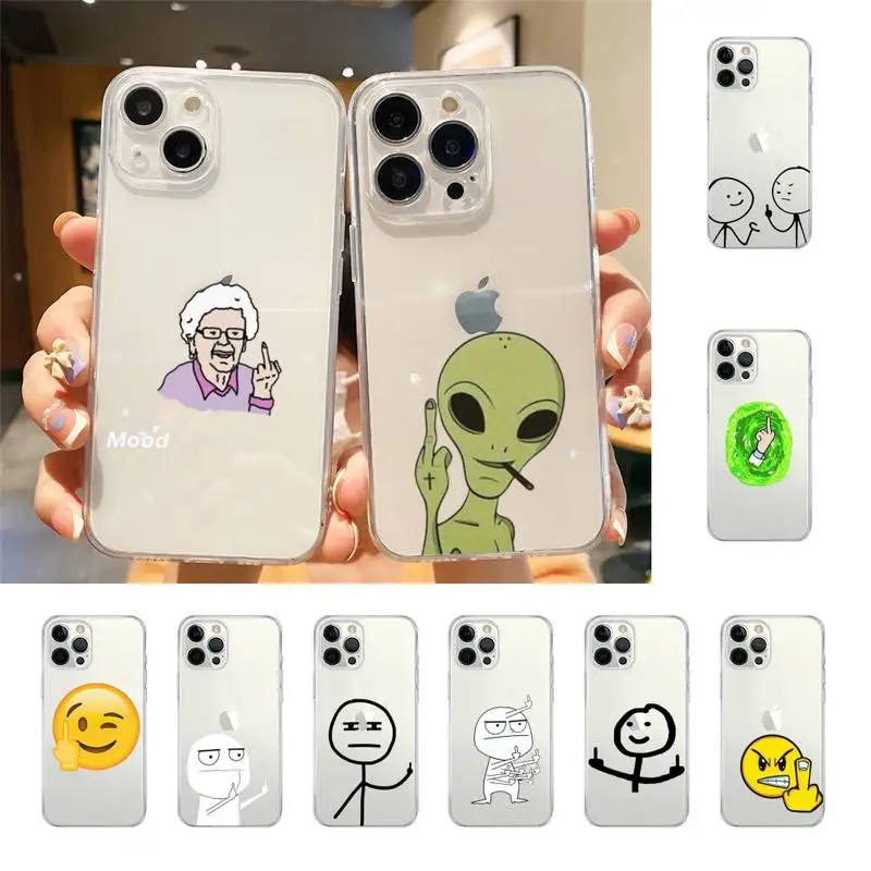 

Middle Finger Attitude Trend Phone Case For Iphone 7 8 Plus X Xr Xs 11 12 13 Se2020 Mini Mobile Iphones 14 Promax Case