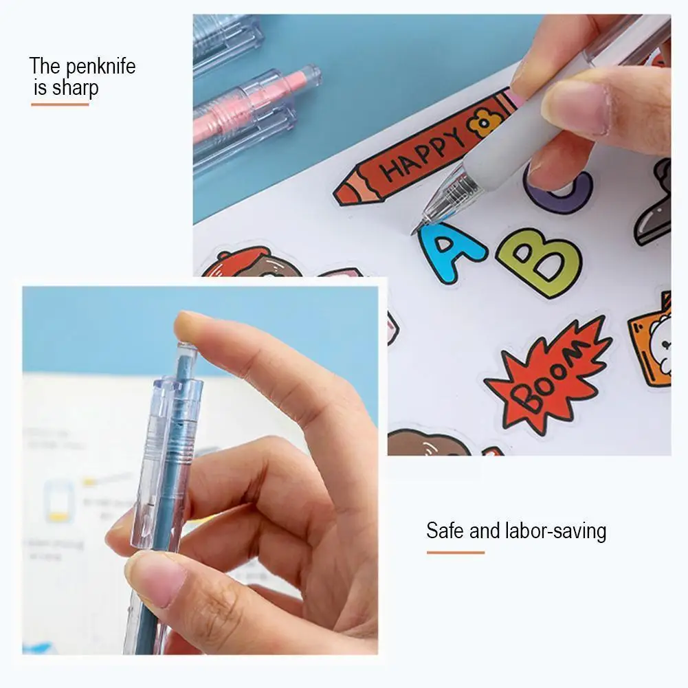 

Press Paper Cutter Cutting Tool Craft Tool Art Utility Knife Sticker School Precision Pen Utility Cutter Press Supply Die C N9p1