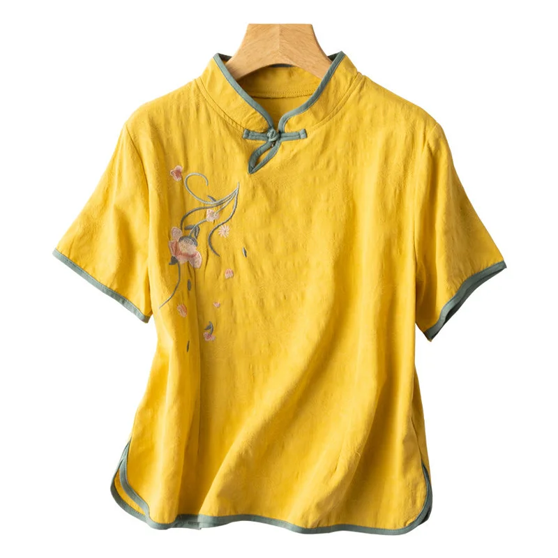 Китайские традиционные повседневные свободные женские топы ханьфу в стиле