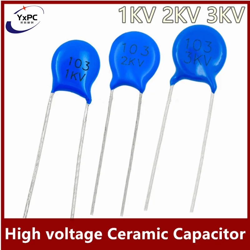 

20pcs 1KV 2KV 3KV High voltage Ceramic Capacitor 5PF 10PF 20PF 22PF 33PF 68PF 100PF 150PF 220PF 1NF 1.5NF 6.8NF 10NF 22NF 100NF