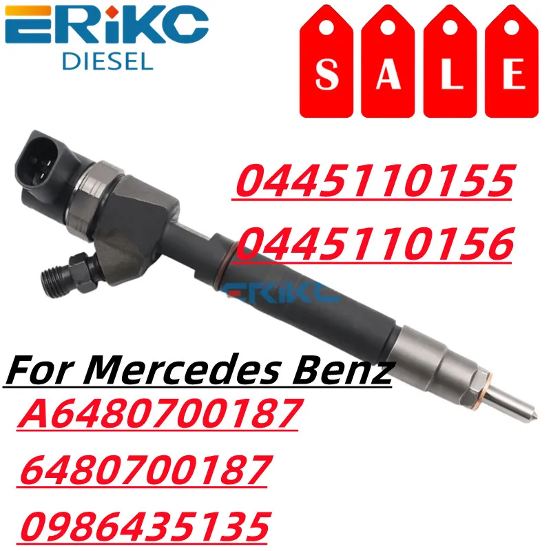 Новый инжектор общей топливной системы 0445110155 0445110156 A6480700187 6480700187 0986435135 445 для Mercedes