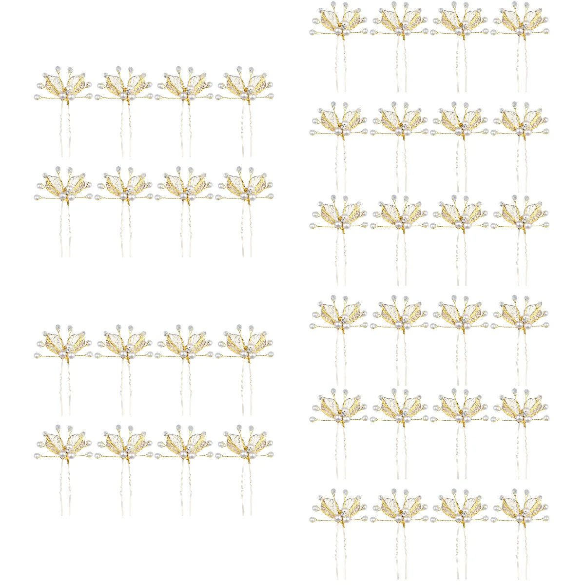 

40 Pcs Wedding Hair Pin Bridal Hair Pin Leaf Hair Fork Clip U Shape Hair Pin
