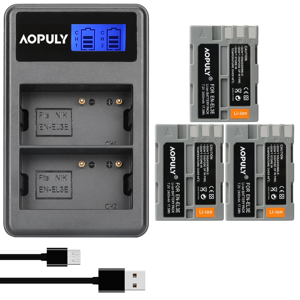 Аккумулятор 2400 мАч для фотоаппарата Nikon D50 D70 D70s D80 D90 D100 D200 D300 D300S D700 - купить по