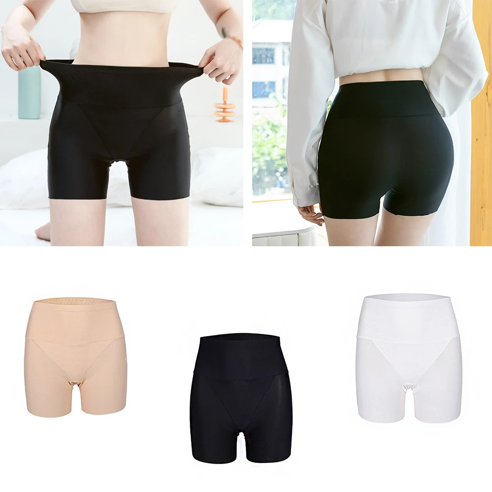 

Safety Pants High Waist Women's Shorts Under The Skirt Ice Silk Seamless Panties Breathable Boxer Briefs Cycling Shorts