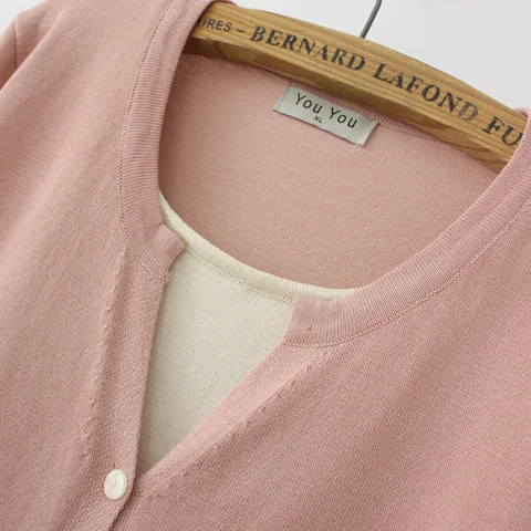 Женщины Плюс Размер Осень Зима Свитера Повседневная Одежда С Длинным Рукавом Поддельные Две Части Джемперы Кривой Вязаные Пуловеры E2 3056