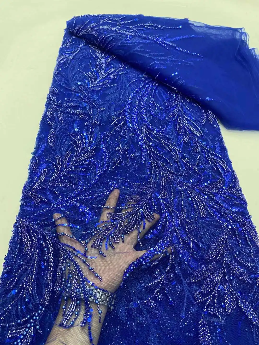 Африканский тюль кружевная ткань для жениха 2024 французская сетка с блестками