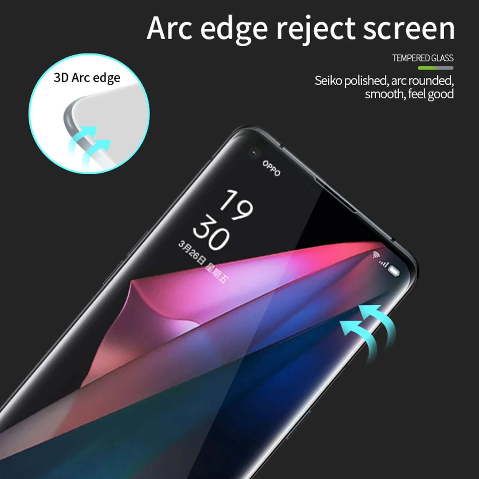 Закаленное стекло с полным покрытием для OPPO Find X2 Pro Neo Lite взрывобезопасная защита