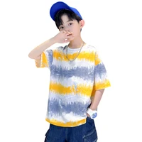 2022 summer childrens clothing boys short sleeved t shirt fashion print all match casual tshirts kids korean tees tops 4 14yrs
