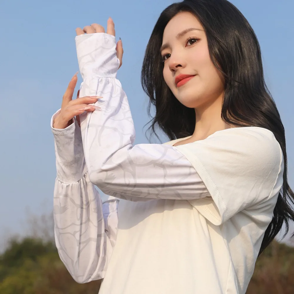 Дышащие летние ледяные рукава защита от ультрафиолета солнца аниме мультяшный